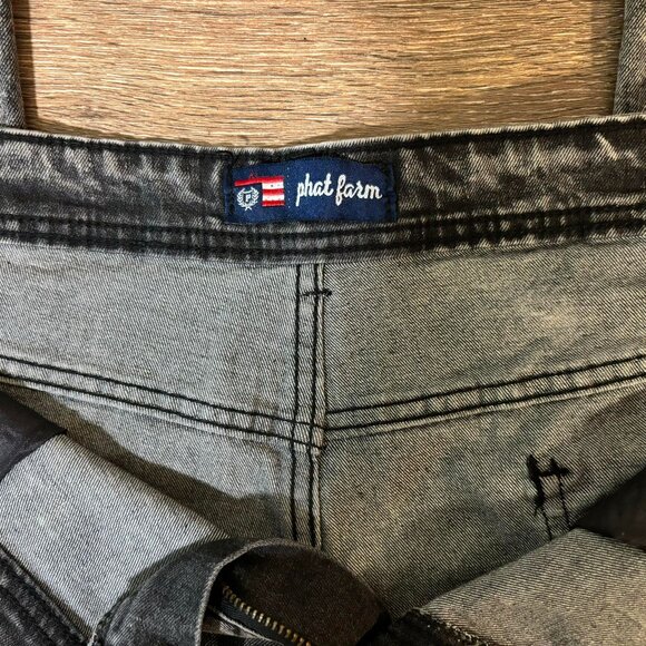 Phat Farm Y2k Grey, Stretch, Patched and distressed Size 42x30 Jeans - Picture 9 of 10